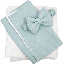 Конверт - плед Twins Pastel зі зйомним наповненням (силікон) з бантиком 90х90 9026-TP-27, fuchsia